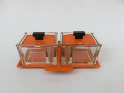 Pamono Vintage Art Deco Glass Tableware Set from von Poncet Glashüttenwerke Berlin, Set of 2> Serving Dishes