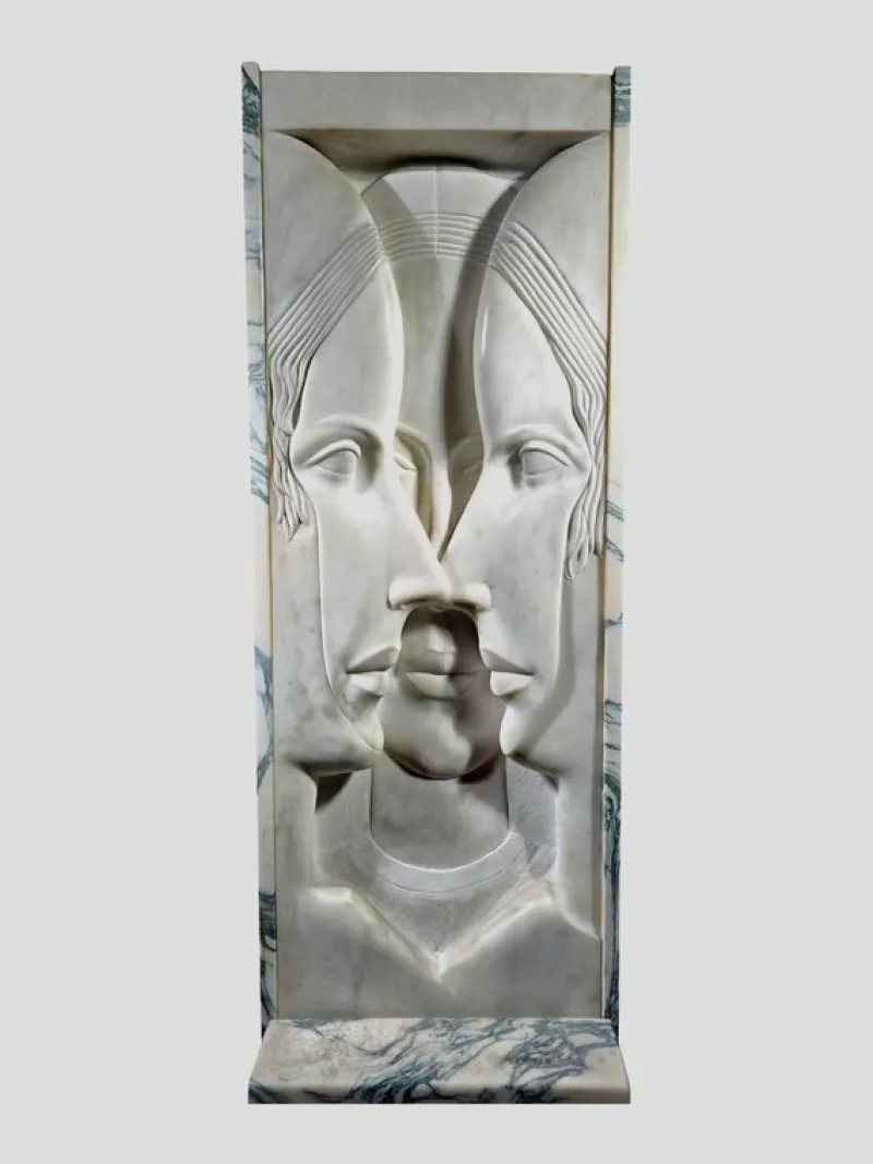 Pamono Vintage Art Deco Marble Sculpture of the Three Graces, 1920> Art Deco