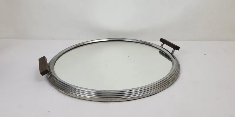 Online Pamono Vintage Art Deco Round Mirror Tray, 1930s