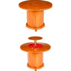 Pamono Vintage Art Deco Satin Wood Pop Up Modernist Cocktail Cabinet, 1950s> Glassware