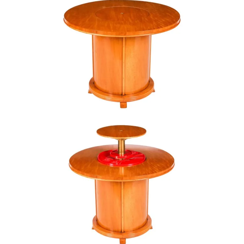 Pamono Vintage Art Deco Satin Wood Pop Up Modernist Cocktail Cabinet, 1950s> Glassware