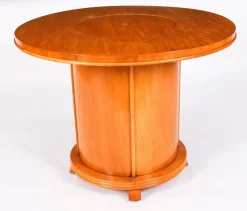Pamono Vintage Art Deco Satin Wood Pop Up Modernist Cocktail Cabinet, 1950s><noscript><img width=