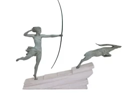 Pamono Vintage Art Deco Sculpture Atlantement in White Bronze by Jean De Marco for Max Le Verrier, 1920s> Art Deco