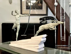 Pamono Vintage Art Deco Sculpture Atlantement in White Bronze by Jean De Marco for Max Le Verrier, 1920s> Art Deco