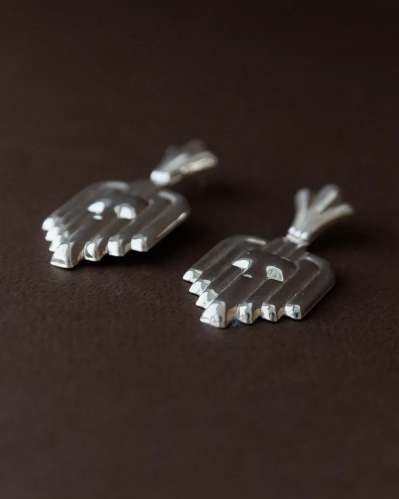 Pamono Vintage Art Deco Silver Earrings, Set of 2> Earrings
