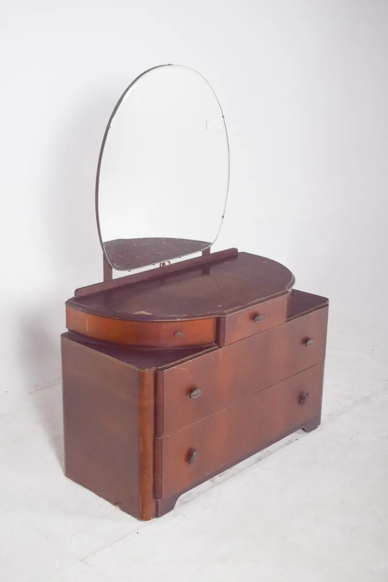 Pamono Vintage Art Deco Walnut Dressing Table, 1920s> Dressing Tables