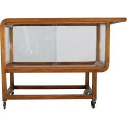 Online Pamono Vintage Art Deco Walnut Serving Cart, 1930s