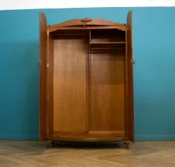 Clearance Pamono Vintage Art Deco Walnut Wardrobe, 1950s