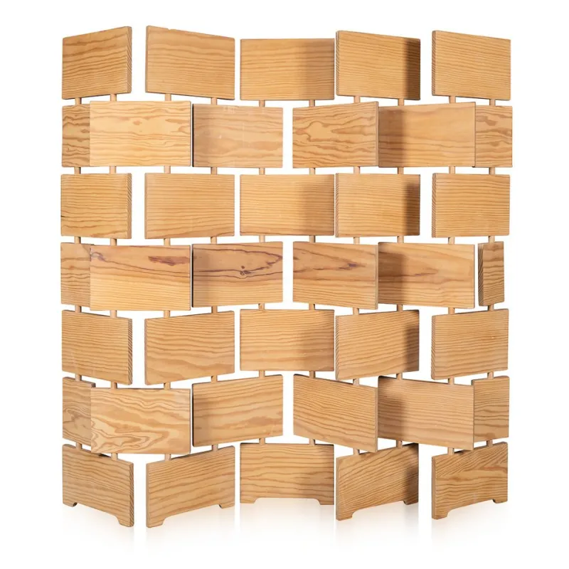 Clearance Pamono Vintage Articulated Pine Screen, 1980