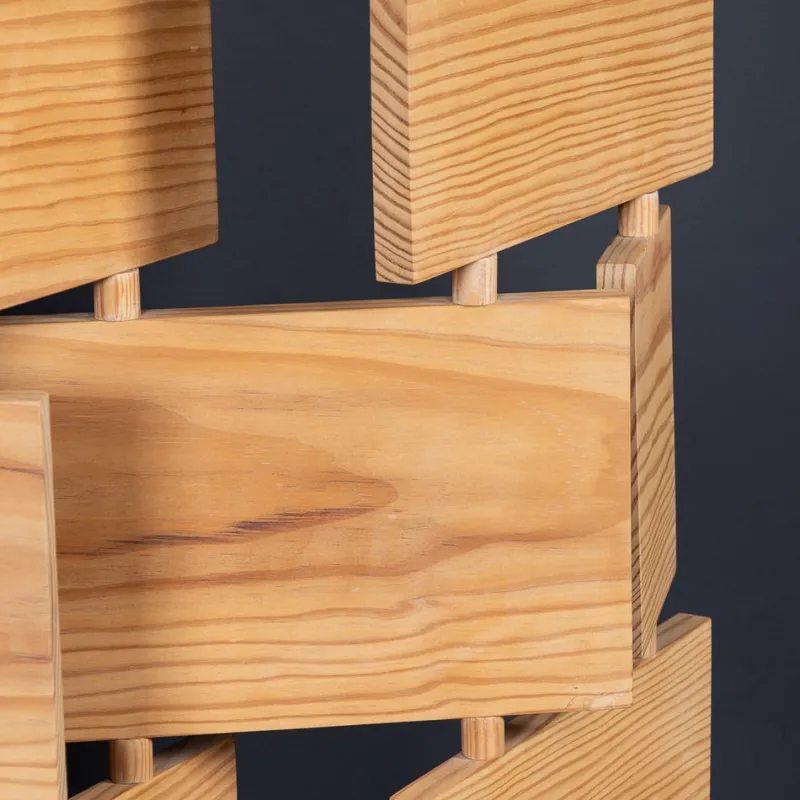 Clearance Pamono Vintage Articulated Pine Screen, 1980