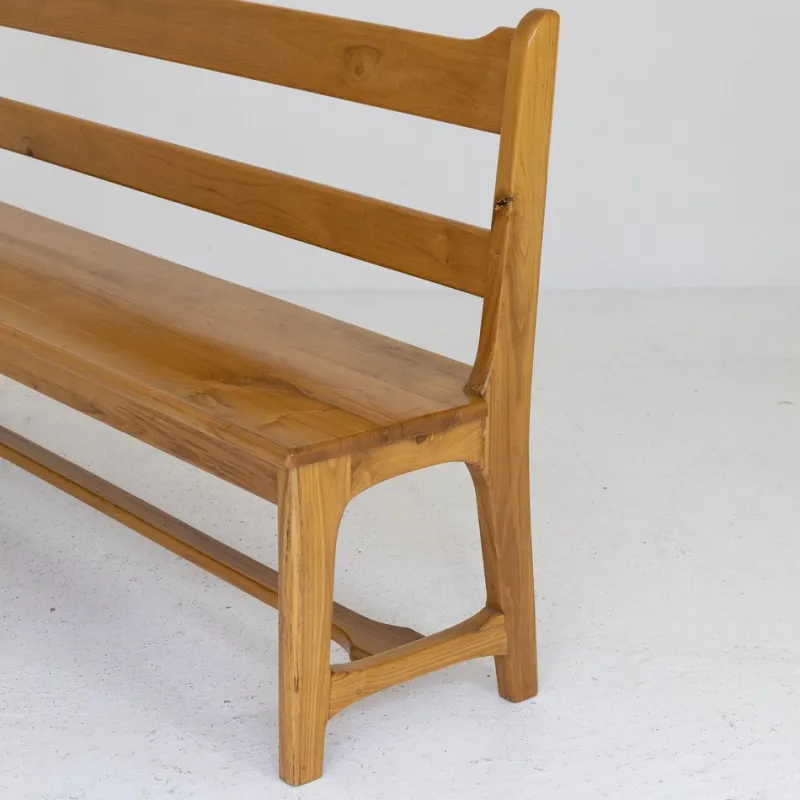 Pamono Vintage Ash Wood Benches, Set of 2> Benches