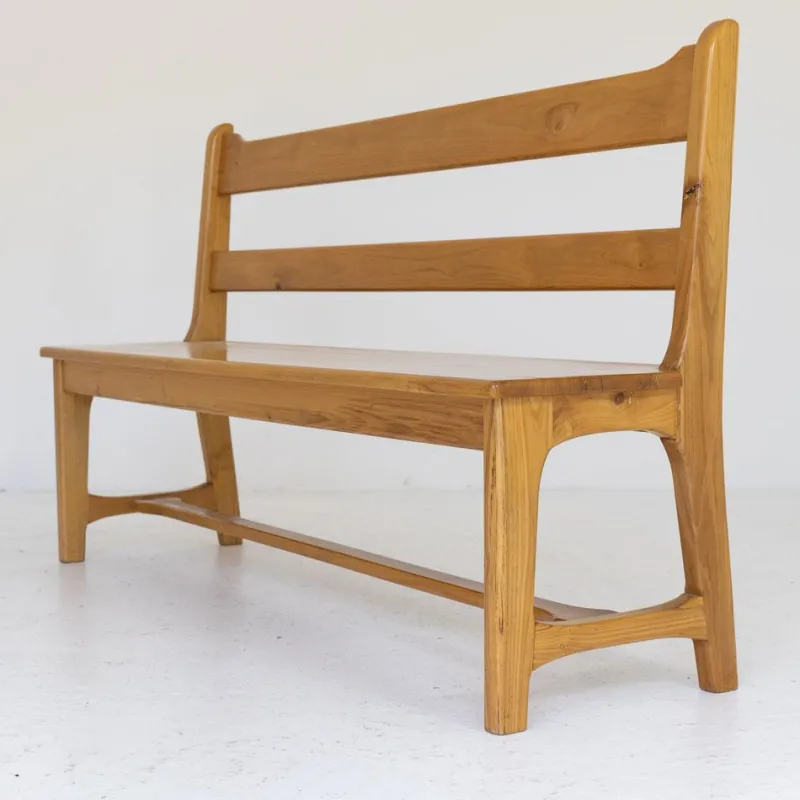 Pamono Vintage Ash Wood Benches, Set of 2> Benches