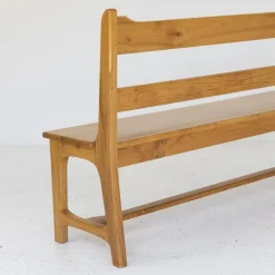 Pamono Vintage Ash Wood Benches, Set of 2><noscript><img width=