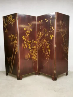 Sale Pamono Vintage Asian Room Divider with Exotic Birds, 1960s