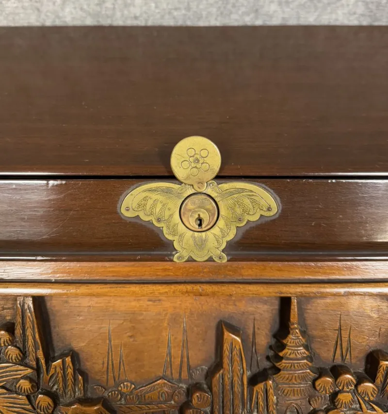 Hot Pamono Vintage Asian Secretaire in Camphor, 1950