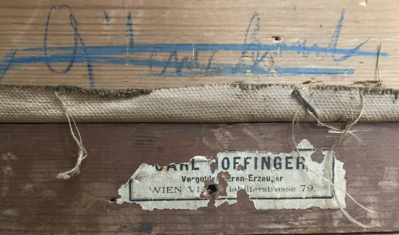 Sale Pamono Vintage Austrian Children's Picture with Illegible Signature, Circa 1900
