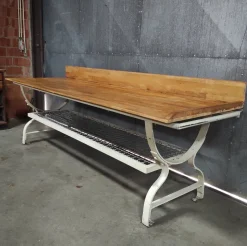 Sale Pamono Vintage Baker's Table with Iron Base and Beech Top