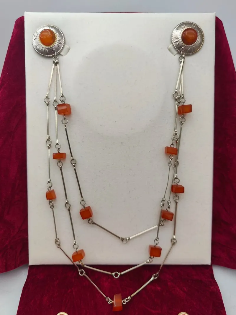 Pamono Vintage Baltic Amber Double Brooch> Brooches