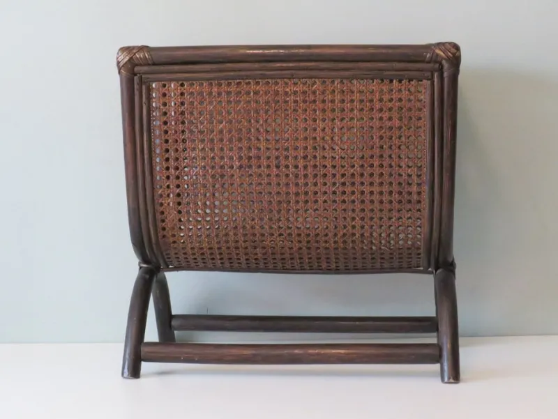 Outlet Pamono Vintage Bamboo & Webbing Magazine Rack, Italy, 1960s