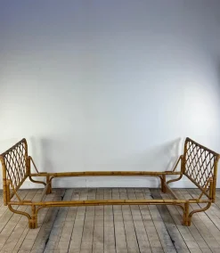 Sale Pamono Vintage Bamboo and Rattan Bed, 1960s