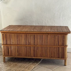 Pamono Vintage Bamboo Chest by Audoux Minnet, 1950s> Dressers, Commodes & Chests
