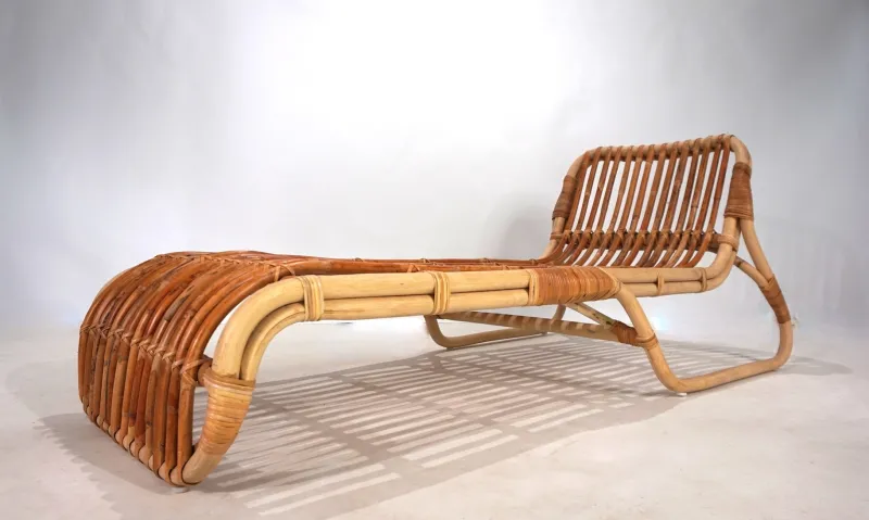 Pamono Vintage Bamboo Daybed, 1970