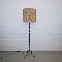 Best Pamono Vintage Bamboo Floor Lamp in Brass, 1960s