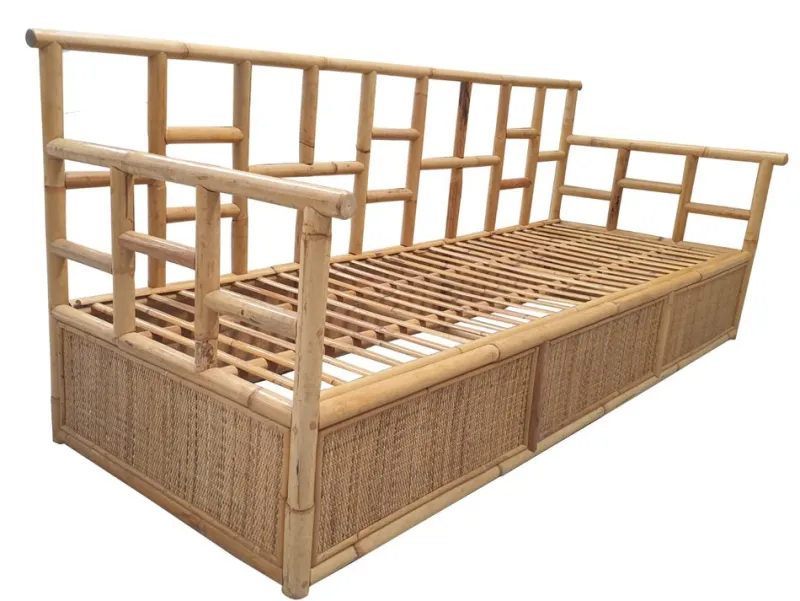 Pamono Vintage Bamboo Living Room Set from Vivai Del Sud, 1960s, Set of 3> Living Room Sets