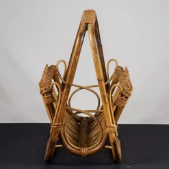 Pamono Vintage Bamboo Magazine Rack><noscript><img width=
