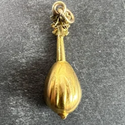 Hot Pamono Vintage Banjo Sitar 18k Yellow Gold Charm Pendant, 1960s