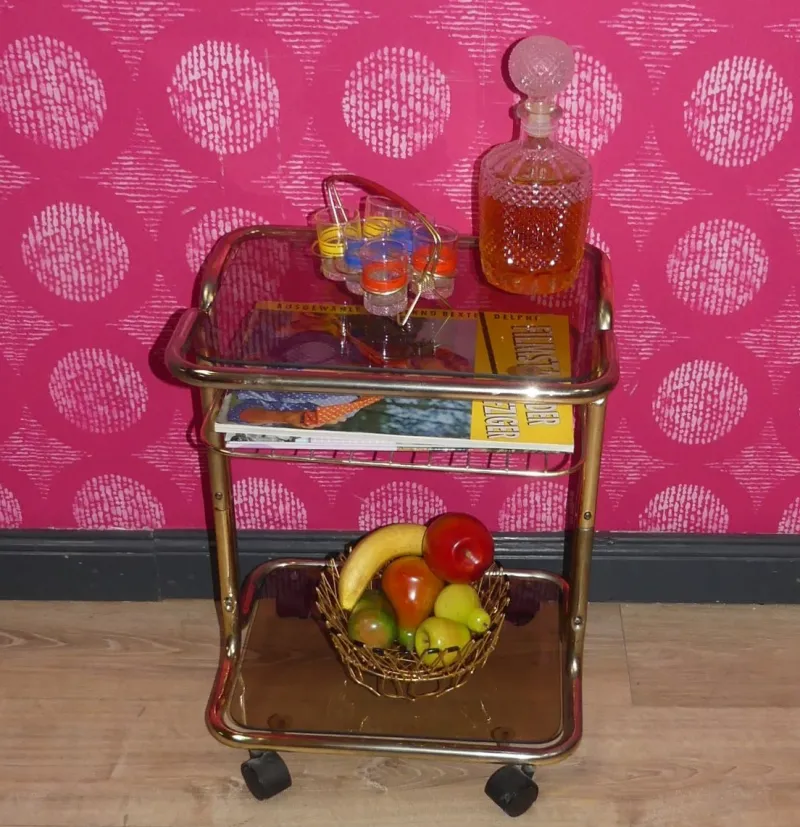 Pamono Vintage Bar Cart Table, 1970s> Serving Bar Carts & Trolleys