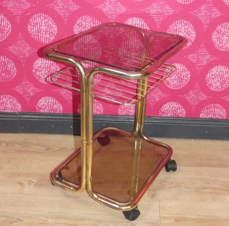 Pamono Vintage Bar Cart Table, 1970s> Serving Bar Carts & Trolleys