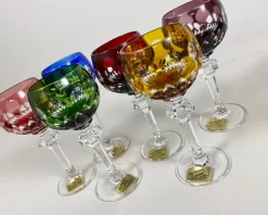 Pamono Vintage Barthmann Crystal Liqueur Glasses, West Germany, 1969, Set of 6><noscript><img width=