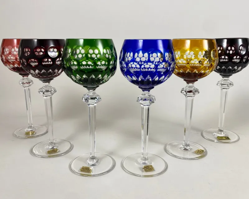 New Pamono Vintage Barthmann Crystal Wine Glasses, West Germany, 1960s, Set of 6