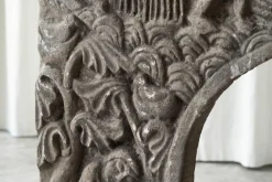 Online Pamono Vintage Bas Relief Fireplace Surround in Hand Carved Stone, 1940s