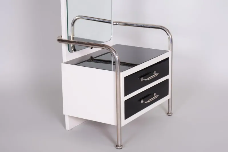 Pamono Vintage Bauhaus Black & White Dressing Table from Vichr, 1930s> Dressing Tables