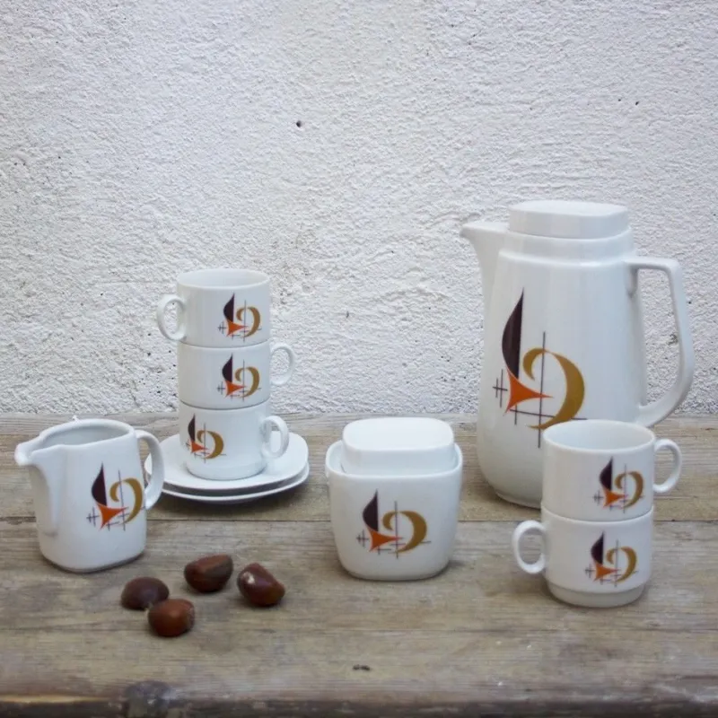 Sale Pamono Vintage Bavarian Coffee Set from Schirnding Bavaria, 1950s, Set of 27
