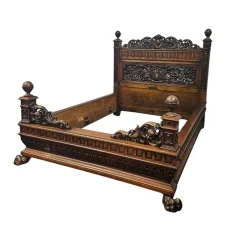 Outlet Pamono Vintage Bed in Wood