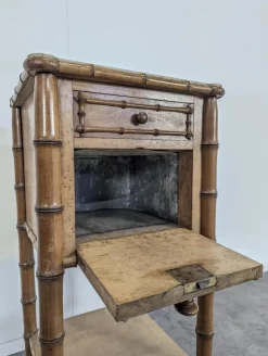 Outlet Pamono Vintage Bedside Table in Bamboo