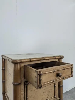 Outlet Pamono Vintage Bedside Table in Bamboo