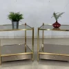 Pamono Vintage Bedside Tables in Glass> Nightstands