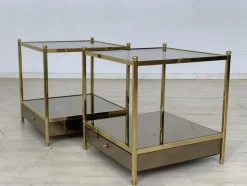 Pamono Vintage Bedside Tables in Glass><noscript><img width=