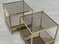 Pamono Vintage Bedside Tables in Glass><noscript><img width=