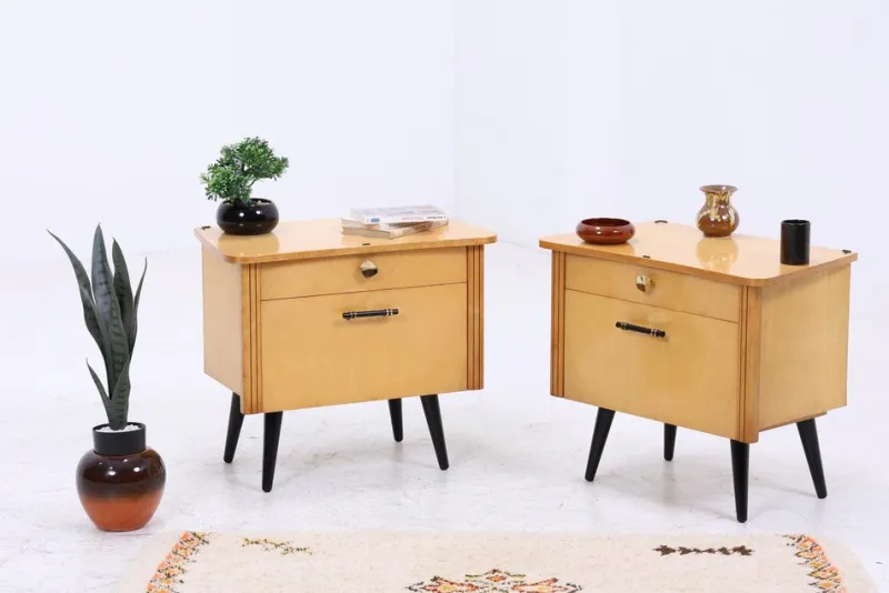 Online Pamono Vintage Bedside Tables, 1960s, Set of 2