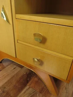 Clearance Pamono Vintage Bedside Tables with Drawers and Glass Top, 1950s, Set of 2
