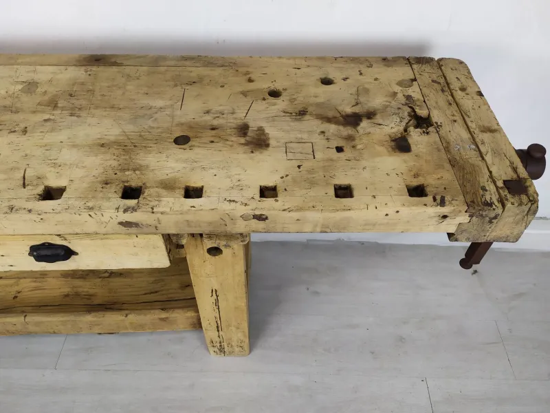 Pamono Vintage Beech Worktable, 1920s> Worktables & Workbenches