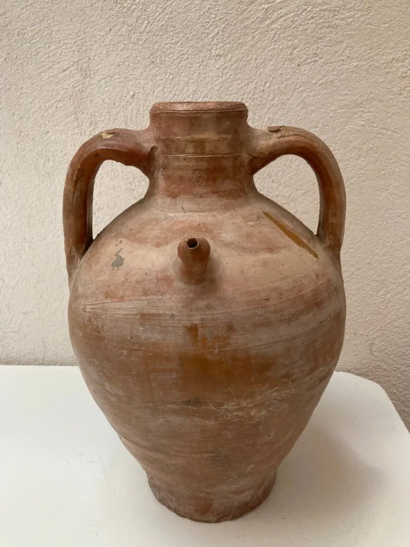Sale Pamono Vintage Beige Faience Vase