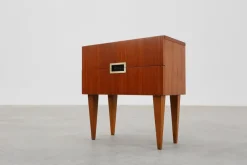 Pamono Vintage Belgian Teak Veneer Nightstand, 1950s> Nightstands