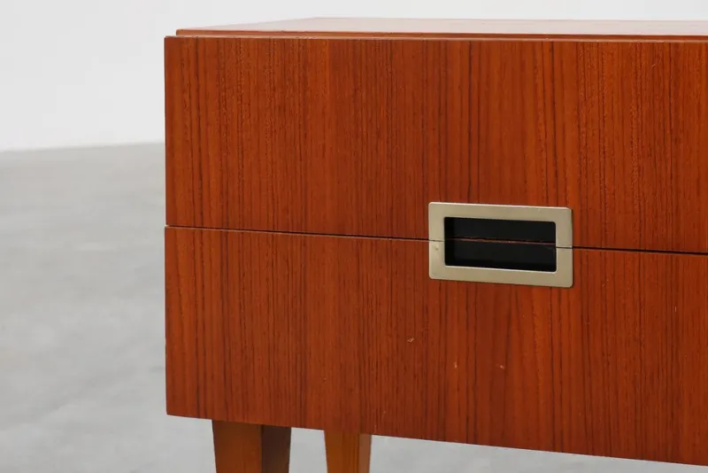 Pamono Vintage Belgian Teak Veneer Nightstand, 1950s> Nightstands