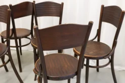Pamono Vintage Bentwood Bistro Chairs from Fischel 1920s. Set of 6><noscript><img width=